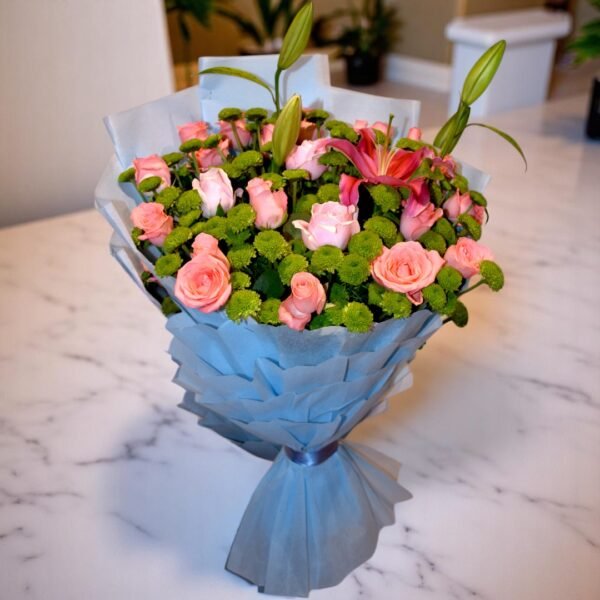 Blooming Rose & Lily Symphony Bouquet - Image 3