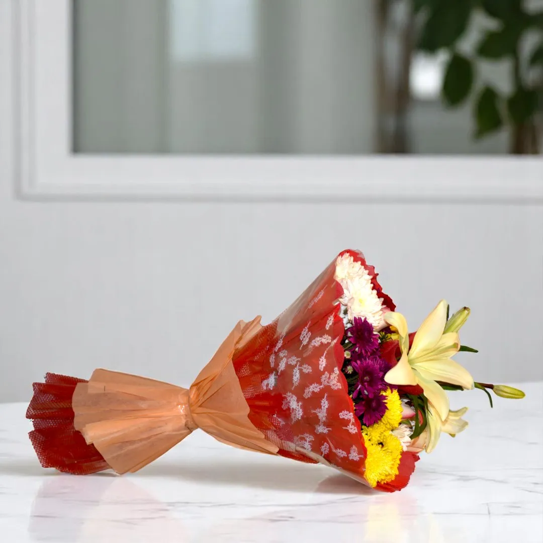 Lily and Chrysanthemum Bouquet made with love