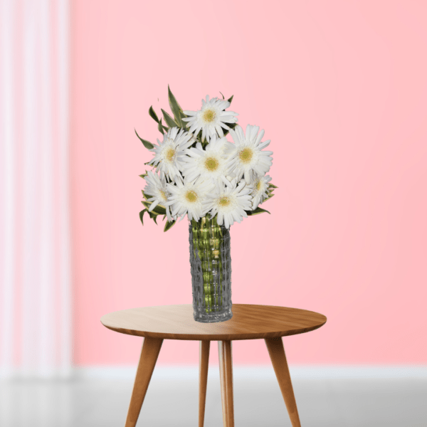 White Gerbera - Flower Subscription in Hyderabad