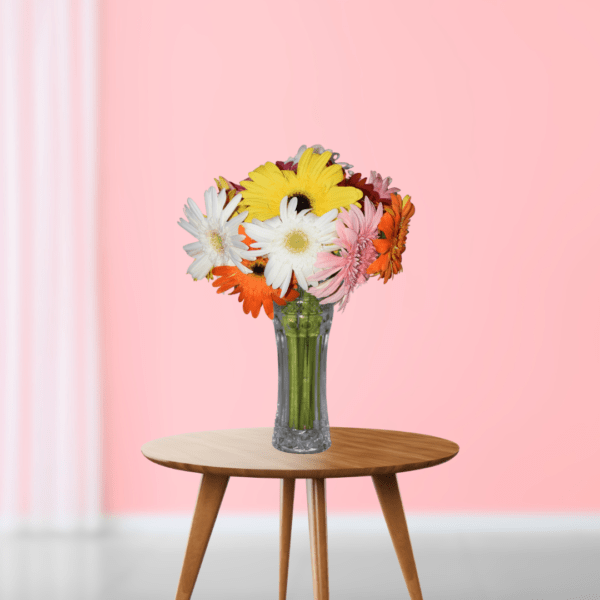 Colourful Gerbera Flowers in a Vase