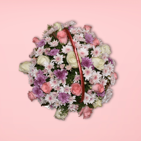 Blooming Rose and Chrysanthemum basket