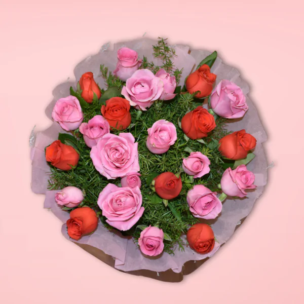 Finest mix of Pink and Red Rose Bouquet