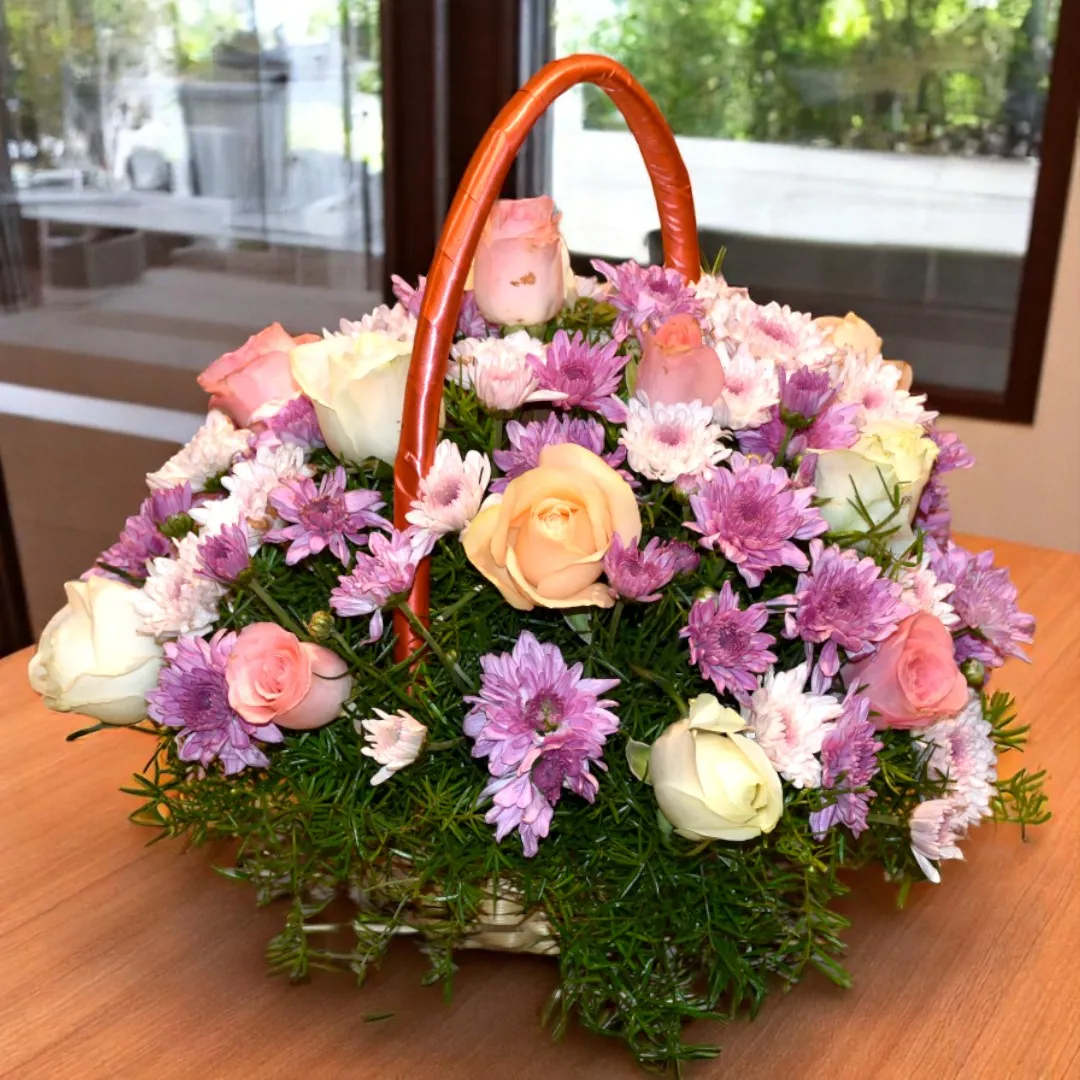 Beautiful flower basket - 1