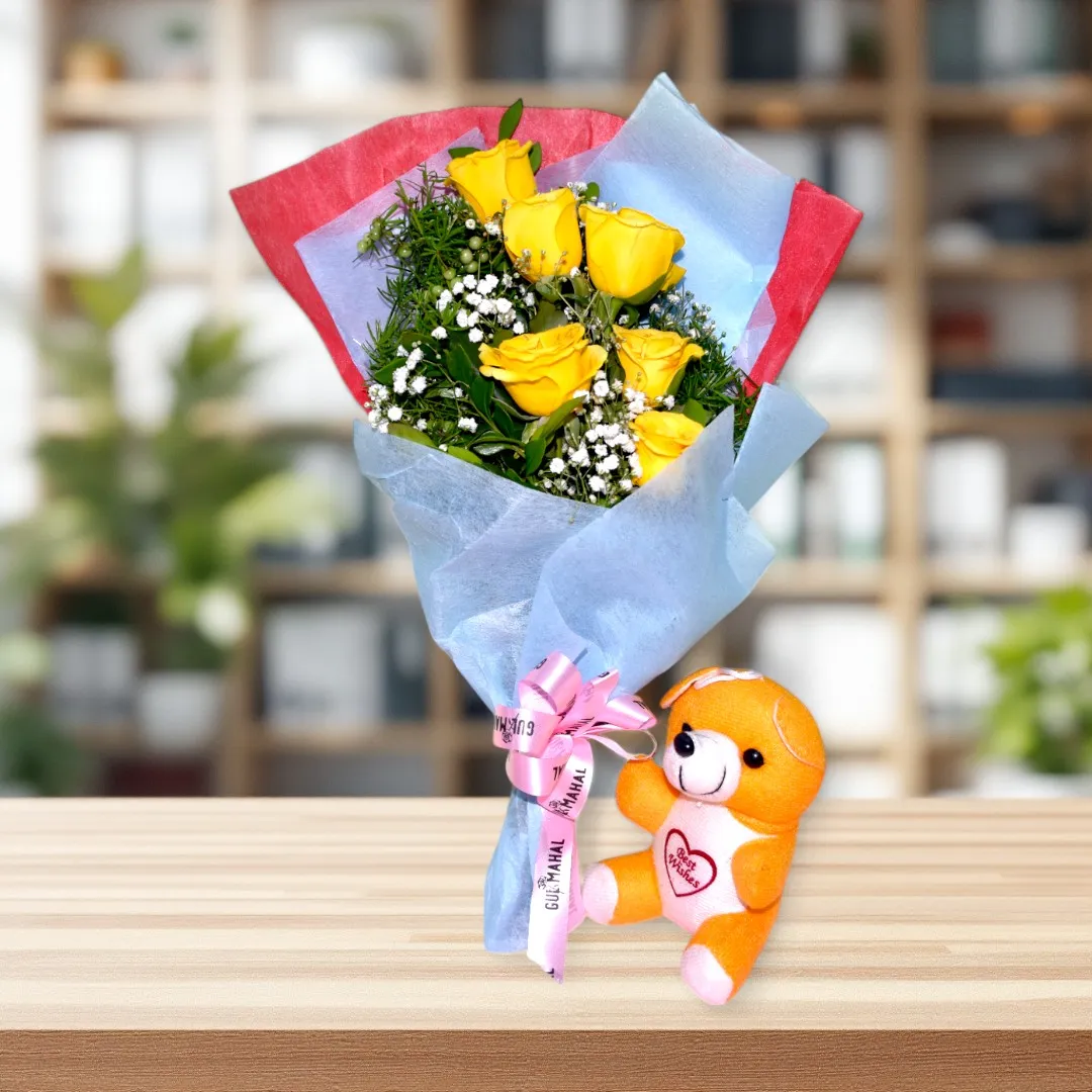 Mini Yellow Rose Bouquet