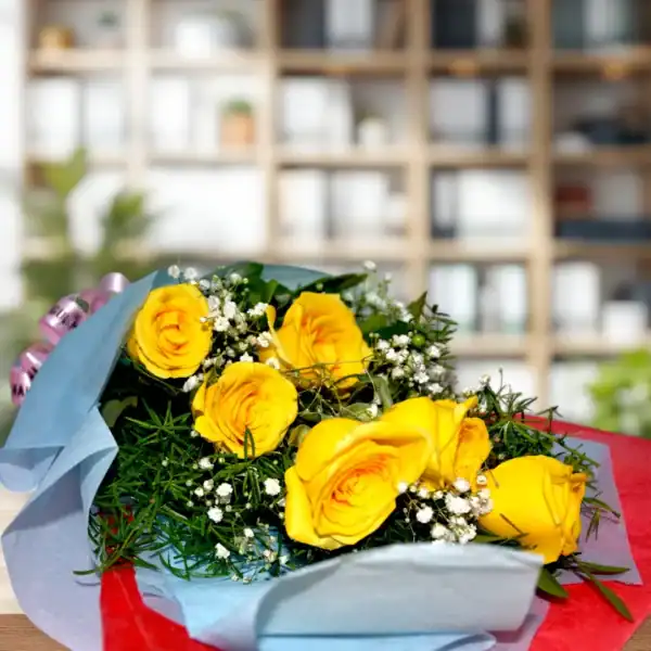 Order Mini Yellow Rose Bouquet online at best prices