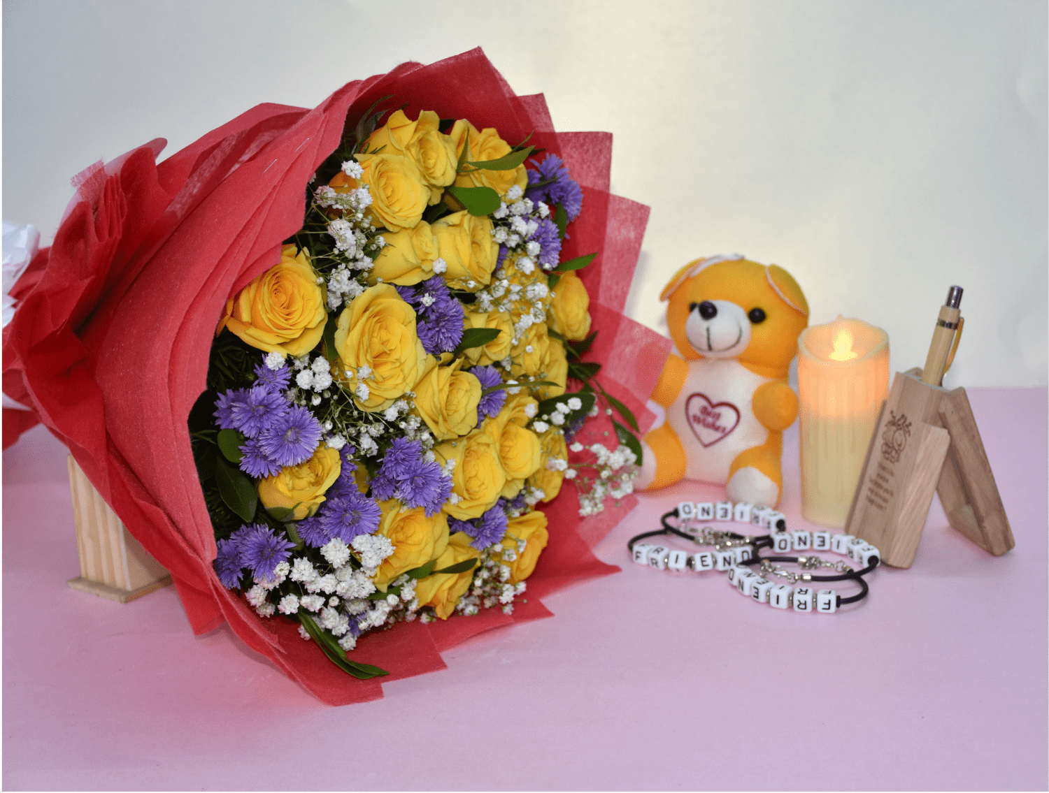 Yellow roses for friendship day