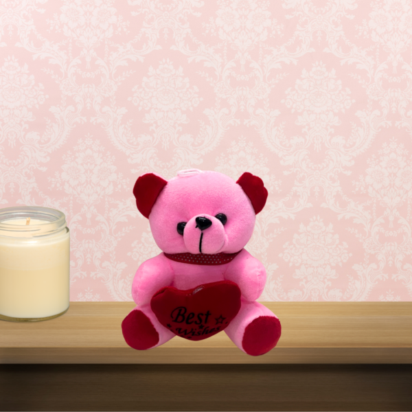 6-in pink teddy bear