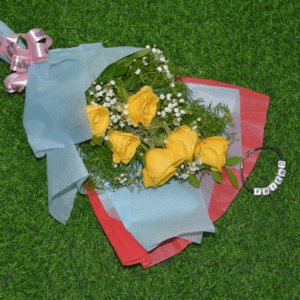 Friendship Day Gift Bundle - Yellow Roses, and Friendship Bracelet