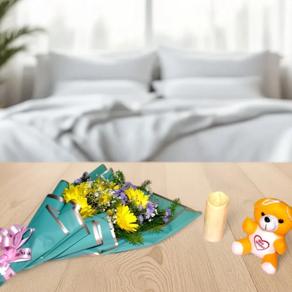 Buy Yellow Gerbera Bouquet in Mumbai, Chennai, Hyderabad, and more