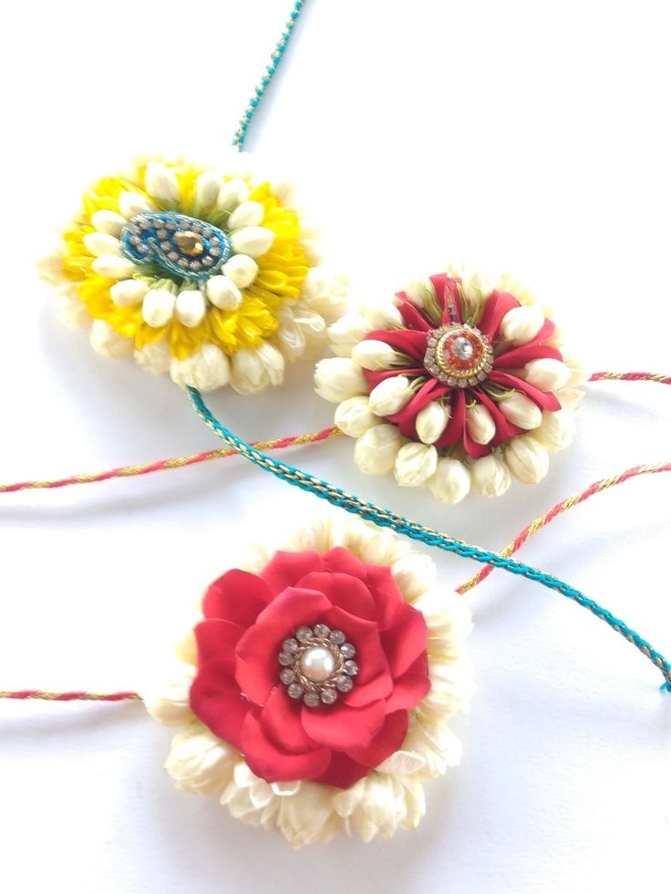 Beautiful Flower rakhi of different colours and flowers