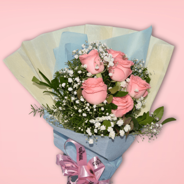 Mini Pink Rose Hand Bouquet