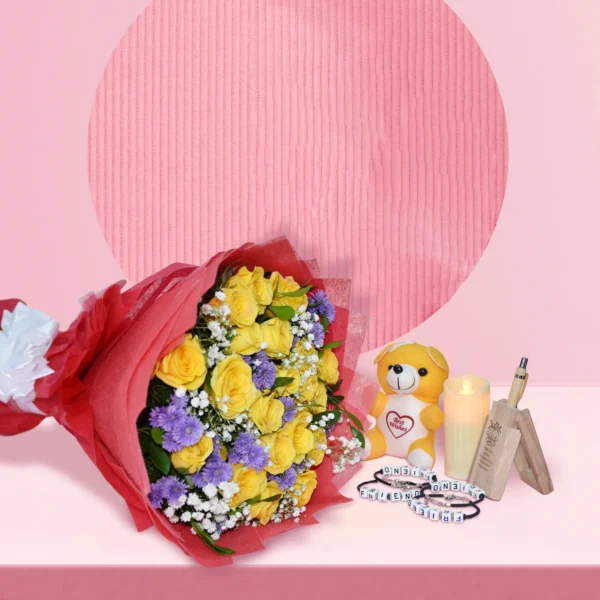 Beautiful Yellow Rose Bouquet - Available across India at Best Prices