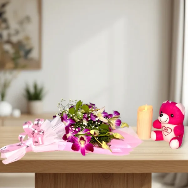 Buy Mini Orchid Bouquet online at Best Prices in Hyderabad, Bangalore, Mumbai, Chennai, and More