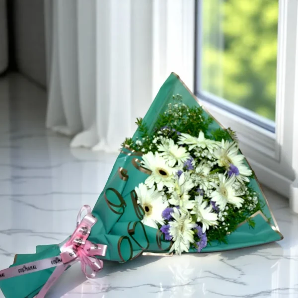 Buy White Gerbera Bouquet online at best prices in India