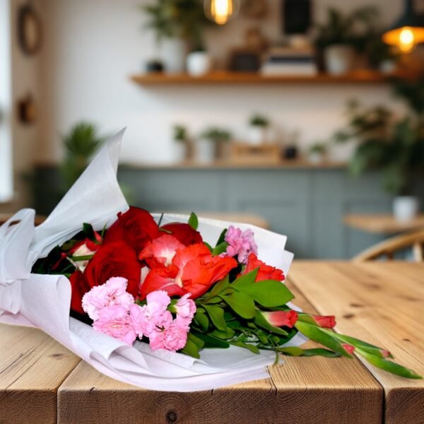 Mini Mixed Flowers Hand Bouquet - Image 4
