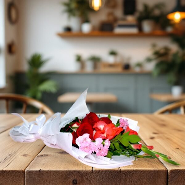 Mini Mixed Flowers Hand Bouquet - Image 3