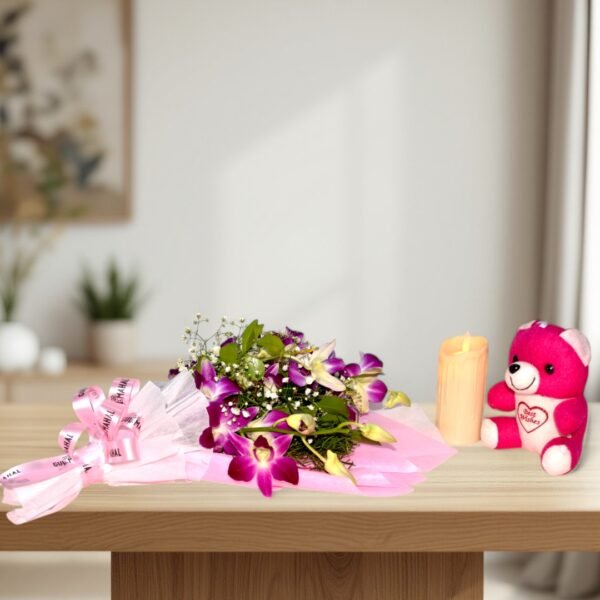 Mini Orchid Hand Bouquet - Image 4