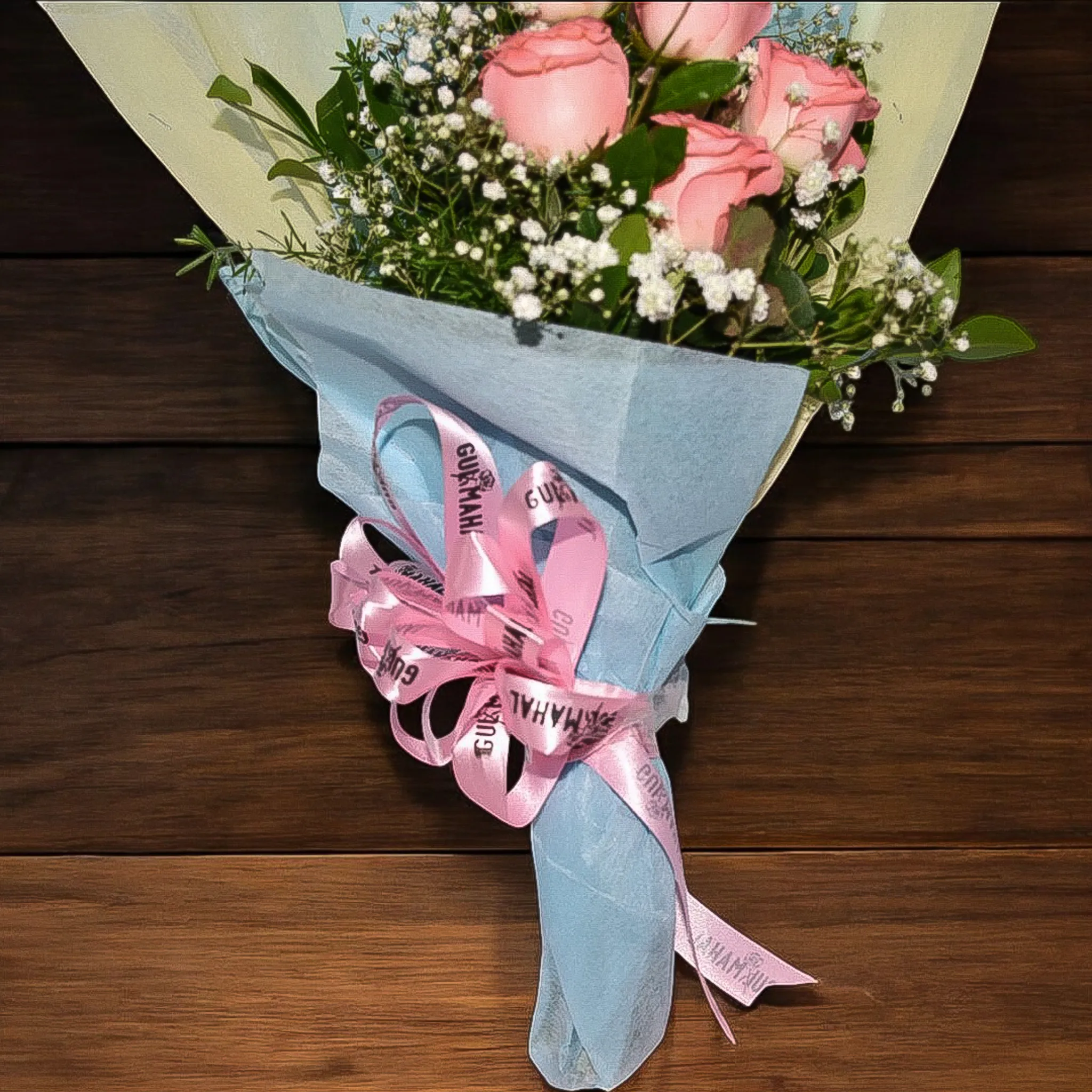 Mini Pink Rose Bouquet in Hyderabad, Mumbai, Ahmedabad, Delhi, Gurgaon, and more