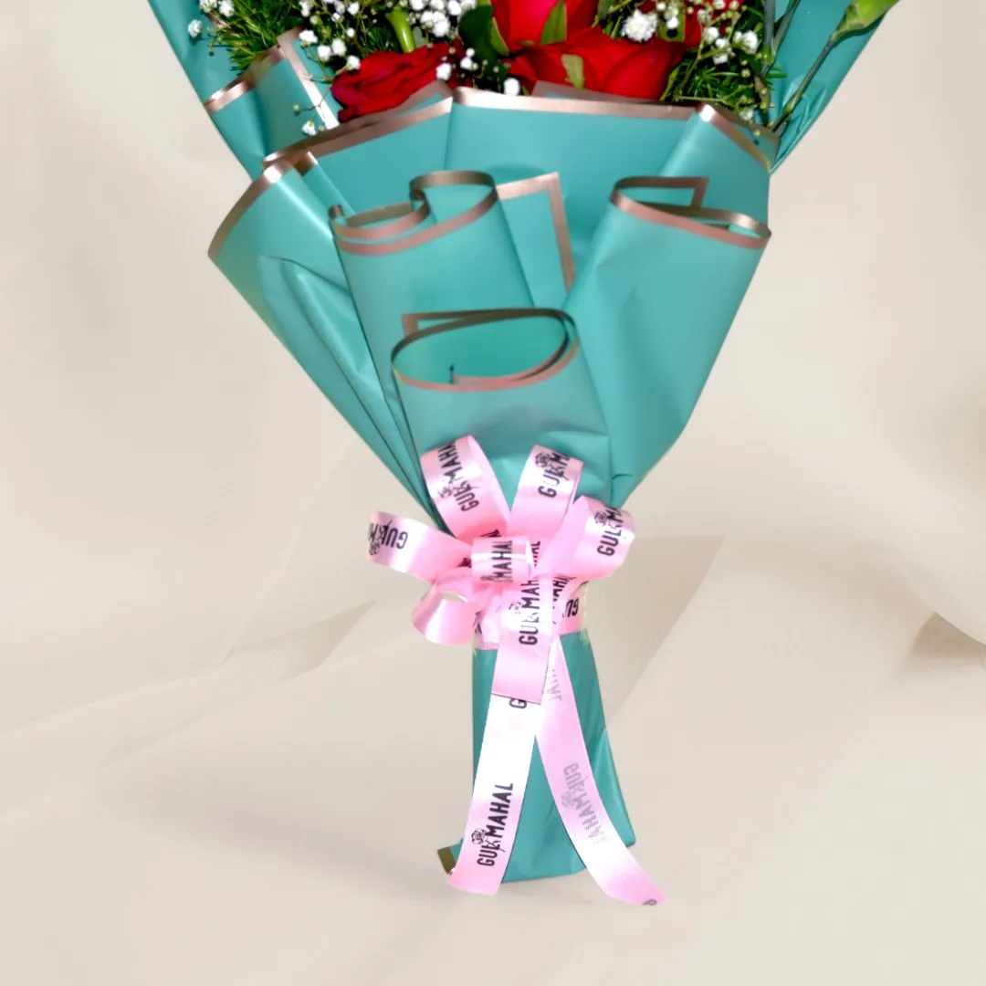 Red Rose & Pink Carnation Bouquet - 3