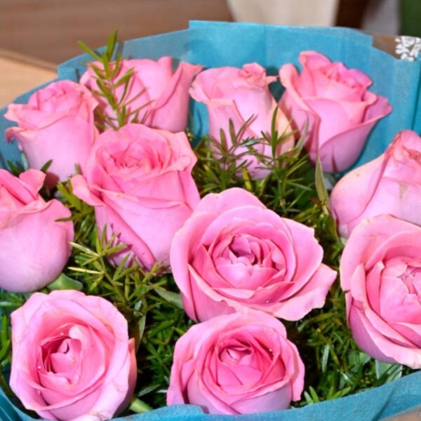 Quintessential Pink Rose hand-tied bouquet - Image 5