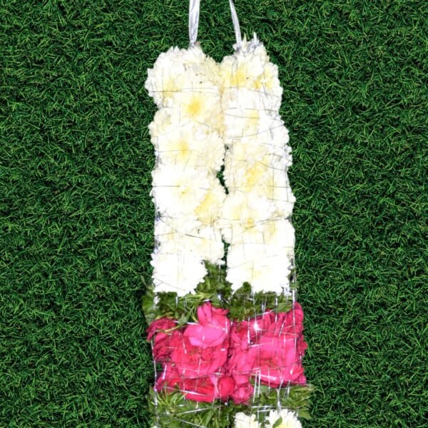 White Chamanti Flower Garland - Image 3
