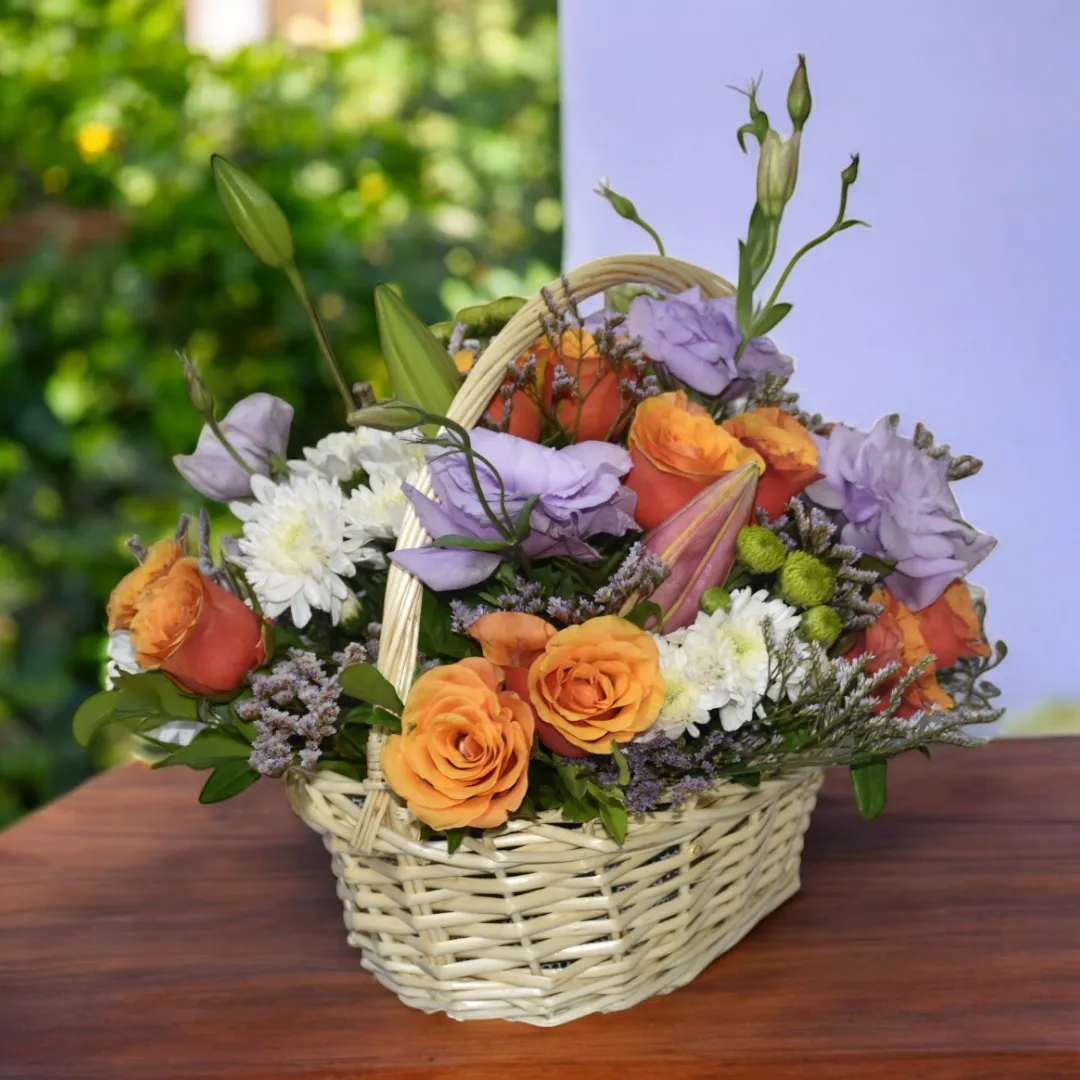 Premium Flower Basket made with beautiful flowers - 2