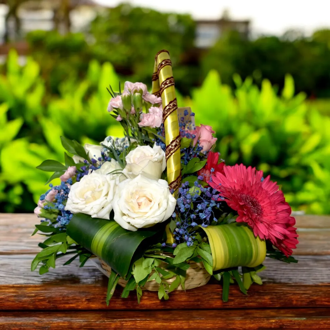 Premium Flower & Chocolate Basket at best prices