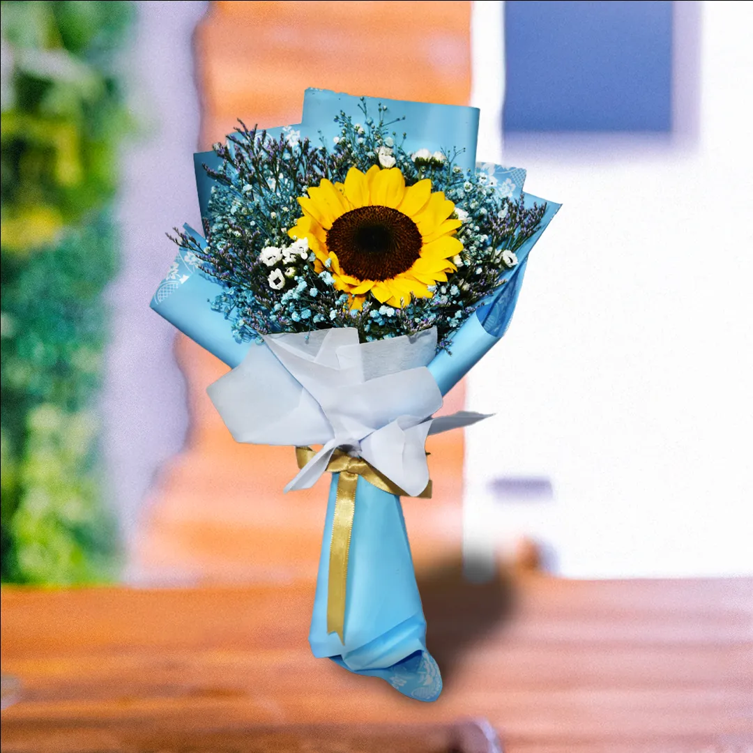 Sunflower bouquet with one sunflower online at best prices