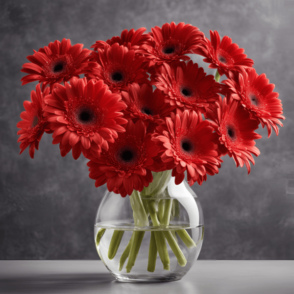 Red Gerberas in a vase