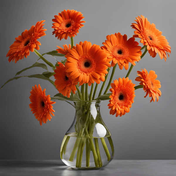 Orange Gerberas in a vase