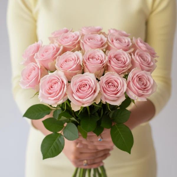 Light Pink Roses held in hands