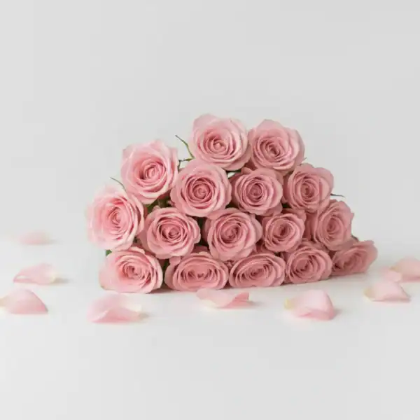 Light Pink Roses on a table