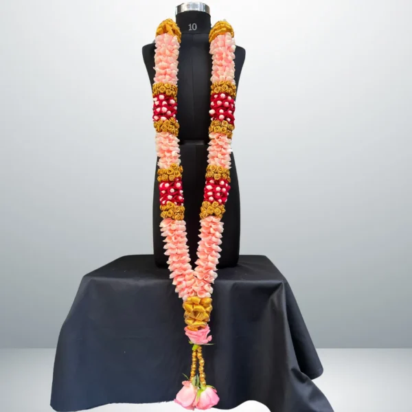 Pink rose petals garland - elegant garland for weddings in India