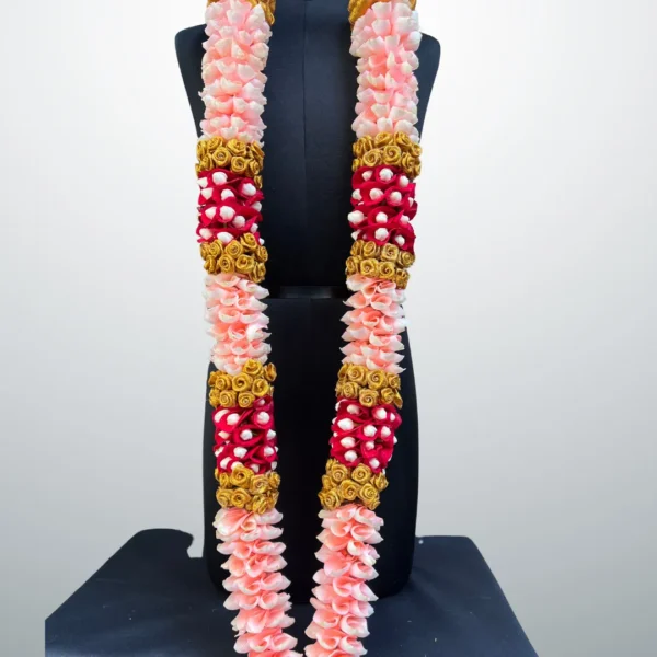 Pink rose petals garland - elegant garland for weddings in India