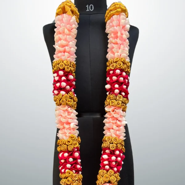 Pink rose petals garland - elegant garland for weddings in India