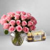 Pink Roses and Chocolates Combo
