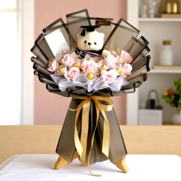 Graduation Teddy Bear Bouquet