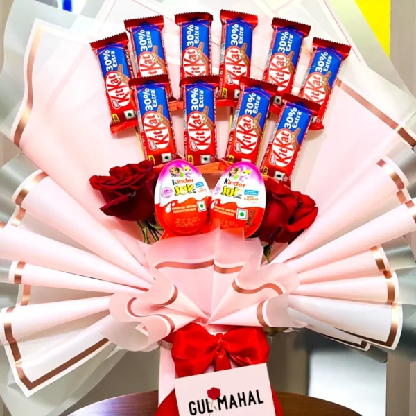 Kitkat & Kinder Joy chocolate bouquet