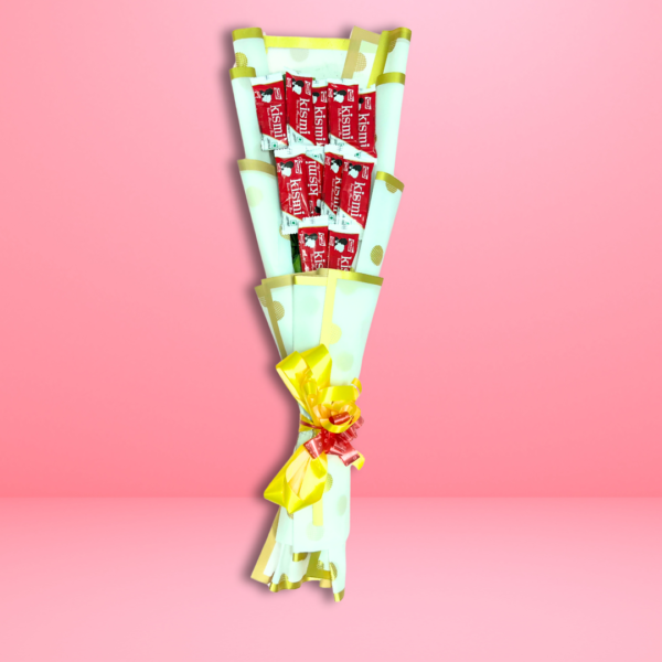 Kisme chocolate bouquet made with a beautiful wrap perfect gift for Valentine's Day