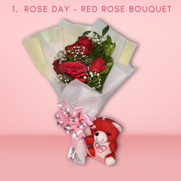 Valentine's Week bundle - Rose Day - Red Rose Bouquet