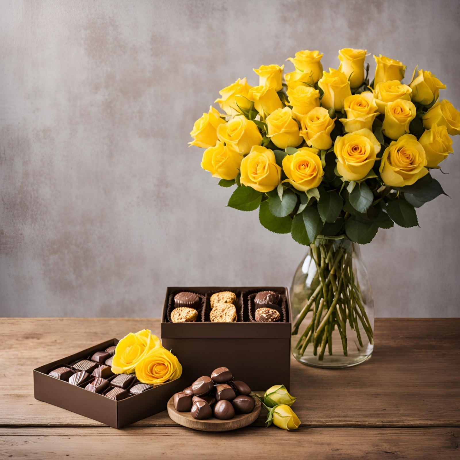 Chocolate Day Surprises: Yellow Rose Bouquet Chocolates Combo
