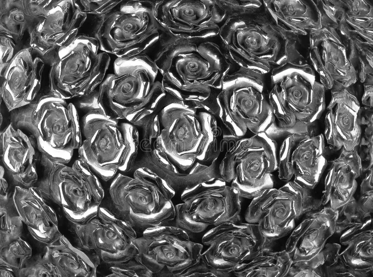 Bunch of silver rose flowers