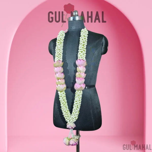 Lotus & Jamine Garland made with lotuses & jasmine made with fresh flowers