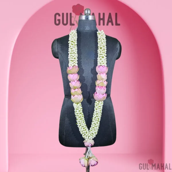 Lotus & Jamine Garland made with lotuses & jasmine made with fresh flowers