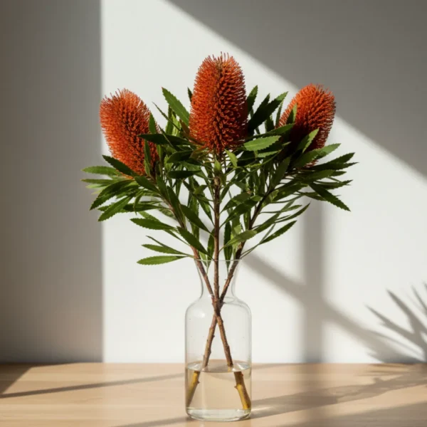Orange Banksia in a vase