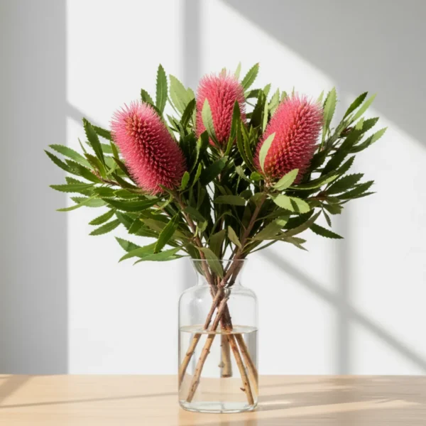 Pink Banksia in a vase