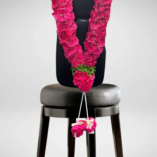 Pink Rose Garland - made with fresh roses
