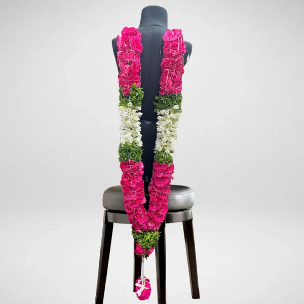 Pink Rose & Lily Garland made with fresh flowers