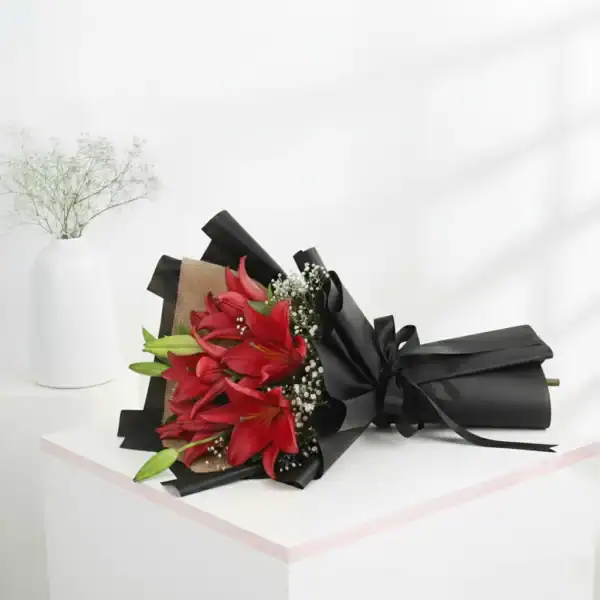 Beautiful Red Lily Bookey