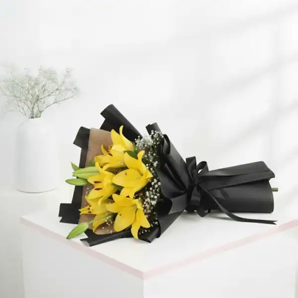 Beautiful Yellow Lily Bookeh